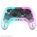 Manette sans fil Bluetooth Just For Games Bionik NeoGlow pour Nintendo Switch Modèle OLED Transparent