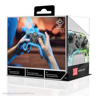 Manette sans fil Bluetooth Just For Games Bionik NeoGlow pour Nintendo Switch Modèle OLED Transparent