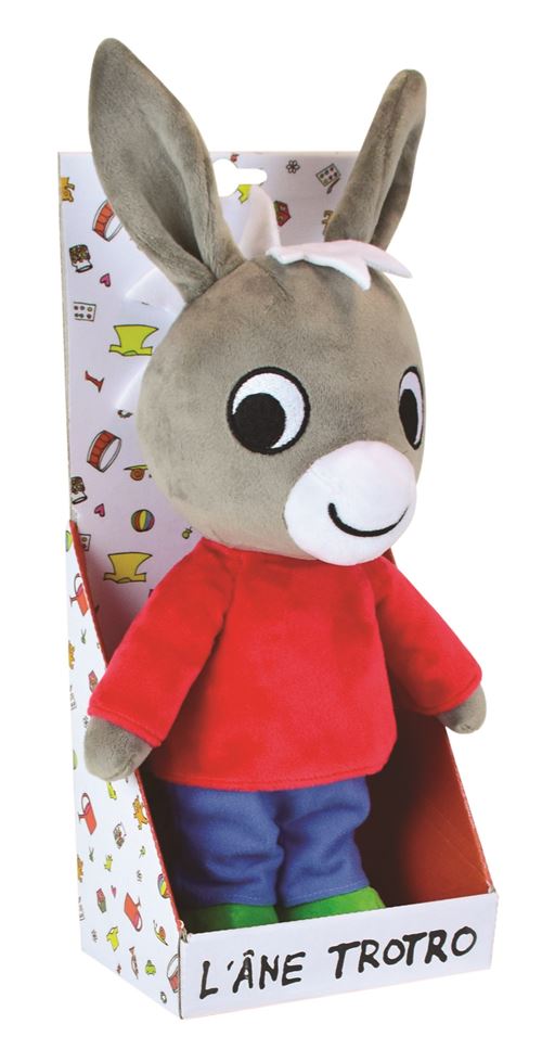 Jemini Multicolore Personnage En Peluche Âne Trotro 40 Cm
