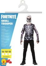 Déguisement Fortnite Top et Cagoule Ado Skull Trooper Taille XL