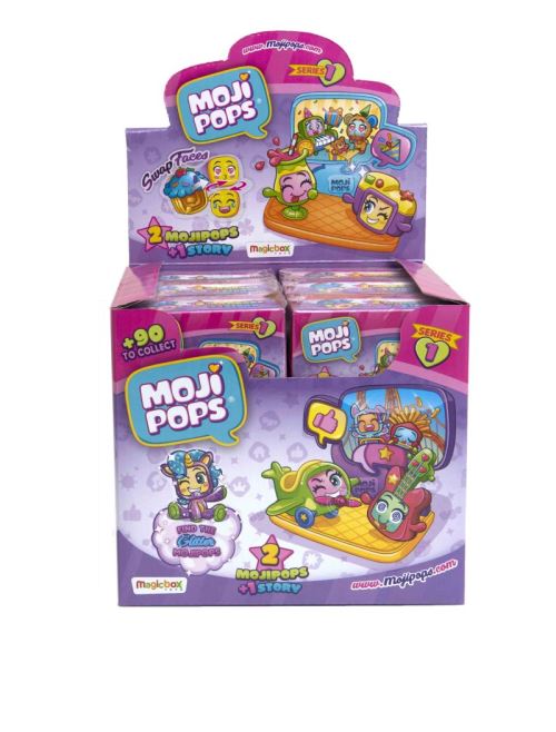 Doos met 2 MojiPops Megableu met ondersteuning Series 1 Random model