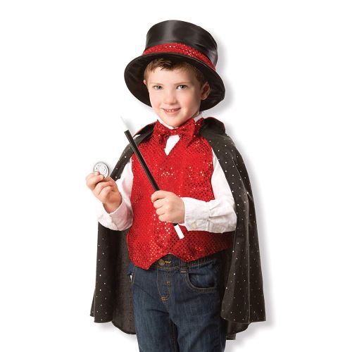 Costumes de magicien 10 pièces, cape magique avec capuche, costume d