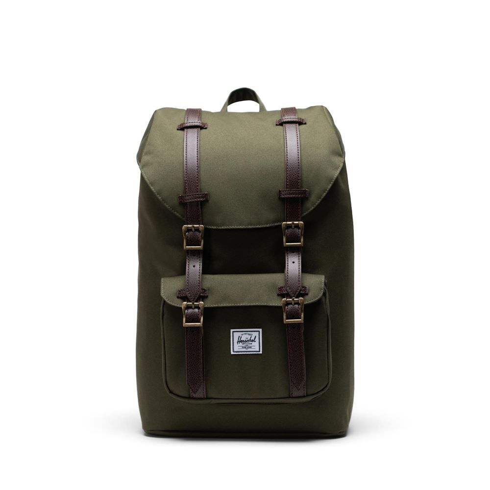 Sac à dos Herschel Little America Mid-Volume 17L Vert et Marron