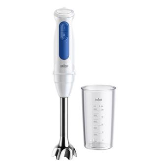 Mixeur plongeant - BRAUN - MultiQuick MQ30001M - 900 W - 2 vitesses - Blanc / Bleu - 1