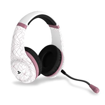 Casque 4Gamers PRO4-70 Stéréo PS4 Rose et Blanc