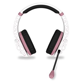 Casque 4Gamers PRO4-70 Stéréo PS4 Rose et Blanc