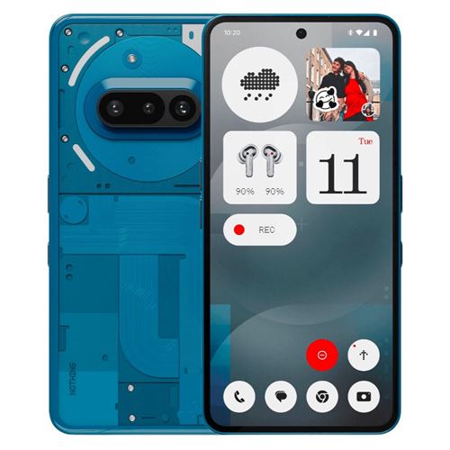 Nothing Phone (3A) - 5G Smartphone - Double Sim - Ram 12 Go / Mémoire Interne 256Go - Écran Oel - 6.77" - 2392 X 1080 Pixels (120 Hz) - 3 X Caméras Arrière 50 Mp, 50 Mp, 8 Mp - Front Camera 32 Mp - Bleu