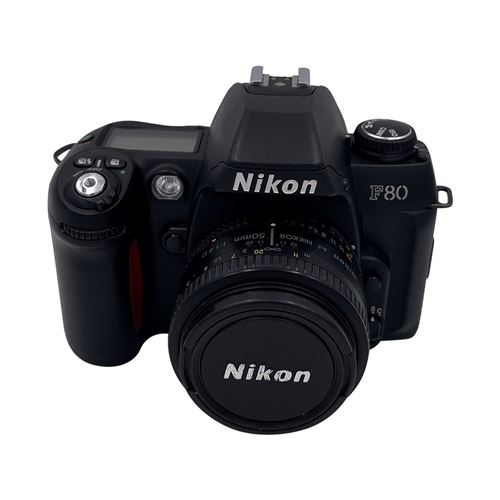 Appareil photo argentique Nikon F80 50mm f1.8 D AF Nikkor Noir Reconditionné