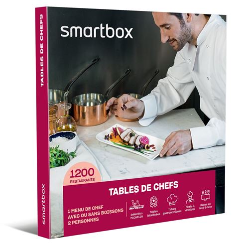 Coffret cadeau SmartBox Tables de chefs