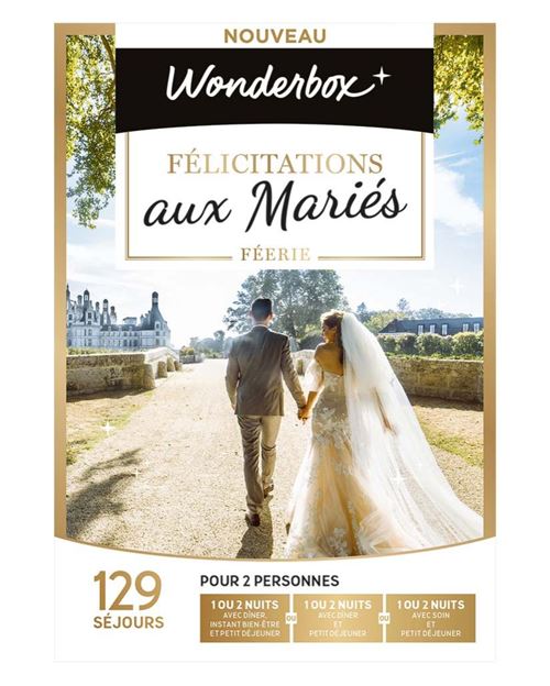 Coffret cadeau Wonderbox Félicitations aux Mariés Féerie