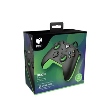 Manette filaire Pdp pour Xbox et PC Noir fluo