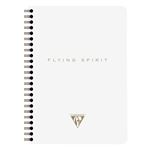 Carnet reliure intégrale à pochettes Clairefontaine Flying Spirit A5 120 pages Blanc