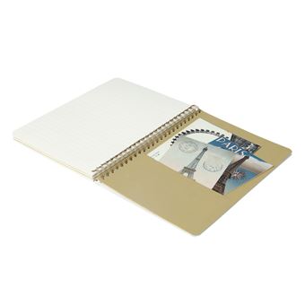 Carnet reliure intégrale à pochettes Clairefontaine Flying Spirit A5 120 pages Blanc