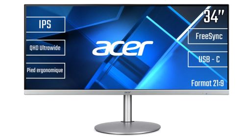 Ecran PC AcerCB342CKCsmiiphuzx 34 QHD Argent