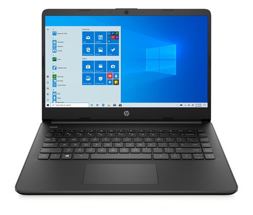 HP Laptop 14s-dq0036nf - Intel Celeron N4020 / 1.1 GHz - Windows 10 Home 64 bits in S-modus - UHD Graphics 600 - 4 GB RAM - 128 GB SSD TLC - 14 1366 x 768 (HD) - Wi-Fi 5 - gitzwart - tsb Frans - met HP 2 years Pickup and Return Bundled Warranty Extension