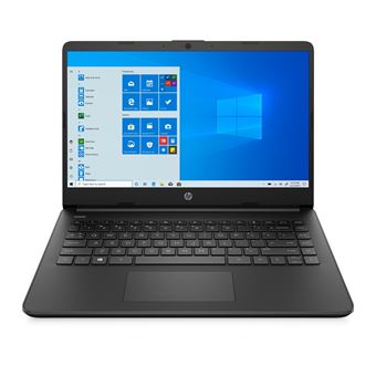 PC Ultra-Portable HP 14s-dq0036nf 14" Intel Celeron 4 Go RAM 128 Go SSD Noir ébène - 1