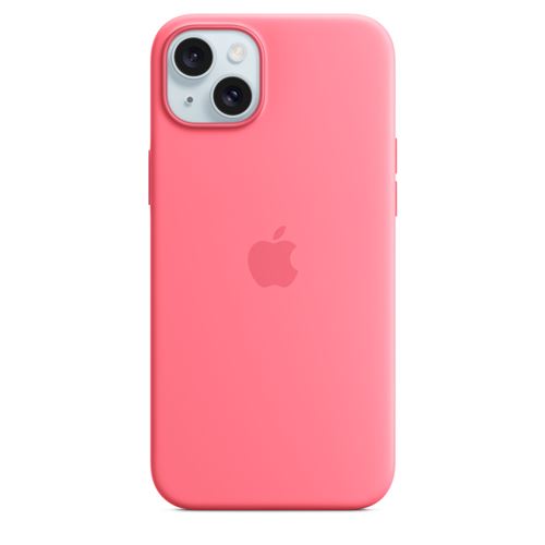 Apple Coque en silicone avec MagSafe pour iPhone 15 Plus Rose