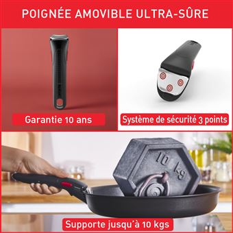 Batterie de cuisine Tefal Ingenio Emotion 13 pièces L897SD04 Inox