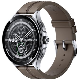 Montre connectée Xiaomi Watch 2 Pro 46 mm Bluetooth Argent avec bracelet Cuir Marron - 1