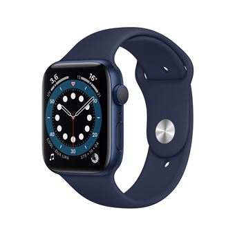 Apple Watch Series 6 GPS 44mm boitier aluminium bleu avec bracelet sport bleu marine Apple Watch Achat prix fnac