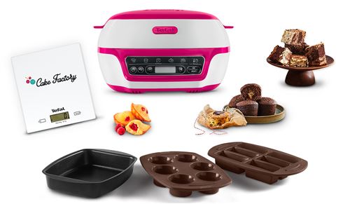 Machine à Gâteaux Tefal Kd803112 Cake Factory Avec Balance Incluse 1100 W Rose Et Blanc