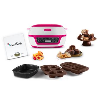 Machine à gâteaux Tefal KD803112 Cake Factory avec balance incluse 1100 W Rose et Blanc - 1