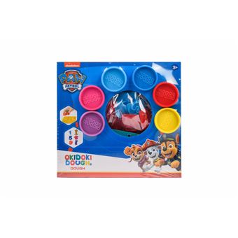 Coffret de 6 pots de pâte à modeler Canenco Paw Patrol Okidoki Modèle aléatoire