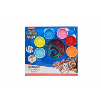 Coffret de 6 pots de pâte à modeler Canenco Paw Patrol Okidoki Modèle aléatoire