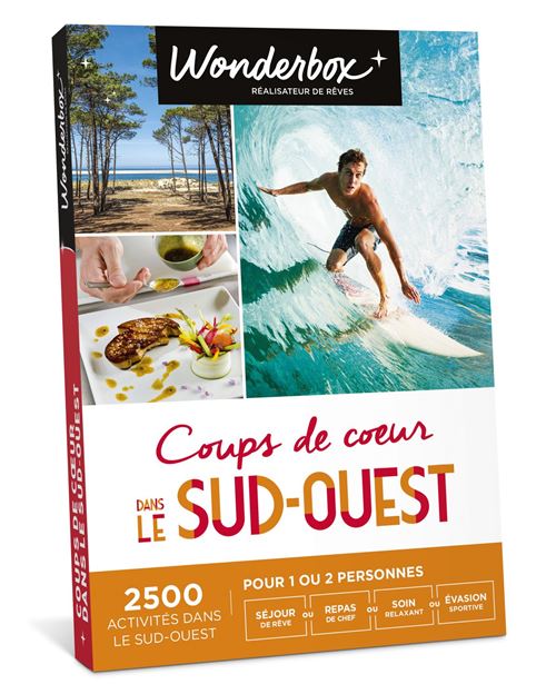 Coffret cadeau Wonderbox Coups de cœur dans le Sud-Ouest