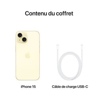 iPhone 15 6,1" 5G Double SIM 512 Go Jaune