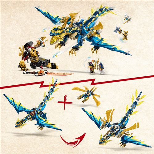 LEGO NINJAGO Le Dragon Élémentaire contre le Robot de l'Impératrice 71796  LEGO : la boîte à Prix Carrefour