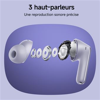 Ecouteurs intra-auriculaires sans fil Bluetooth Xiaomi Redmi Buds 6 Pro avec réduction de bruit Noir spatial