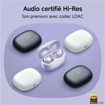 Ecouteurs intra-auriculaires sans fil Bluetooth Xiaomi Redmi Buds 6 Pro avec réduction de bruit Noir spatial