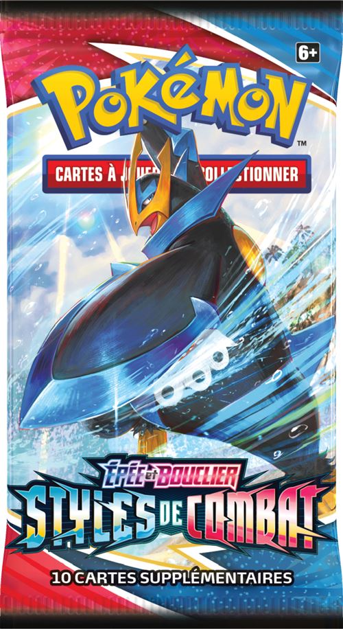 Booster de 10 cartes Pokémon Epée et Bouclier 05 Styles de Combat Modèle aléatoire