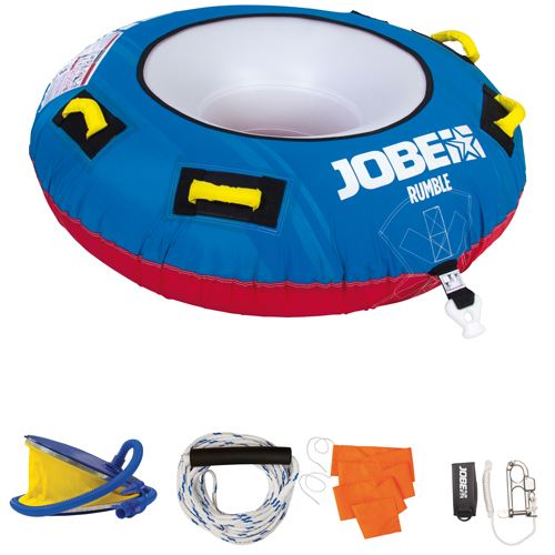 Bouée Jobe Rumble pour 1 personne tractée Bleu et Rouge