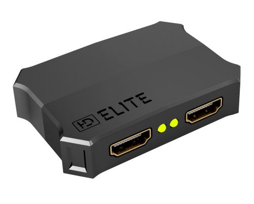 Répartiteur de signal audio-vidéo HD Elite 2 Ports HDMI 1.4 Noir