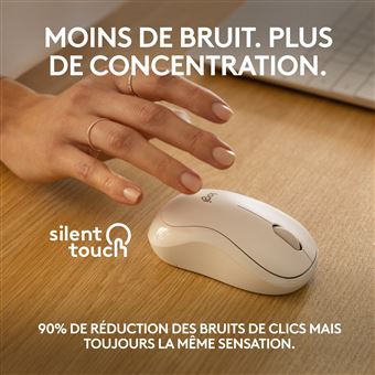 Souris sans fil Bluetooth Logitech M240 Silent Blanc