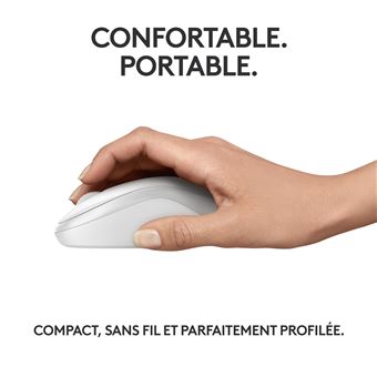 Souris sans fil Bluetooth Logitech M240 Silent Blanc