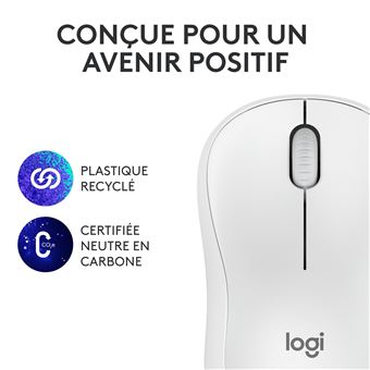 Souris sans fil Bluetooth Logitech M240 Silent Blanc