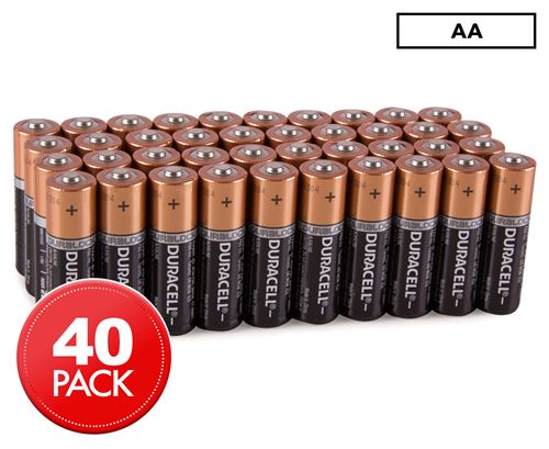 Pack de 40 piles Duracell Alcalines AA 1.5V