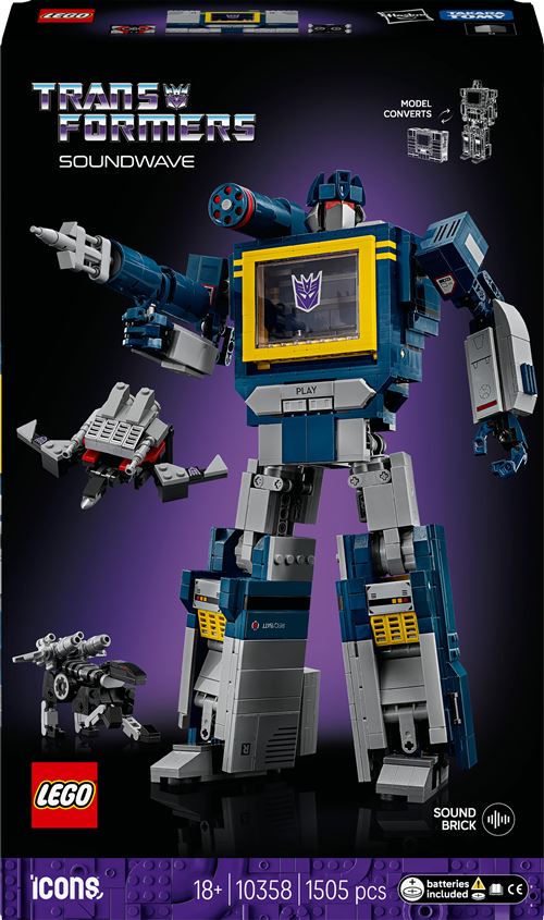 LEGO® Icons 10358 Transformers : Soundwave État correct - LEGO Icons reconditionné disponible sur Fnac