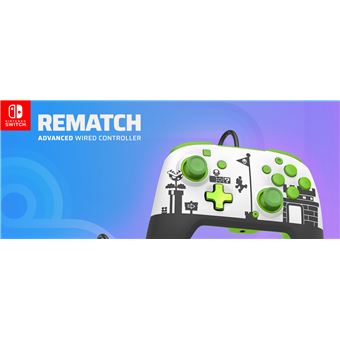 Manette filaire Pdp Super Mario Nintendo Switch Vert / Blanc