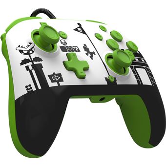 Manette filaire Pdp Super Mario Nintendo Switch Vert / Blanc