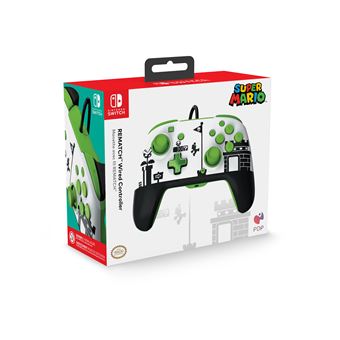 Manette filaire Pdp Super Mario Nintendo Switch Vert / Blanc