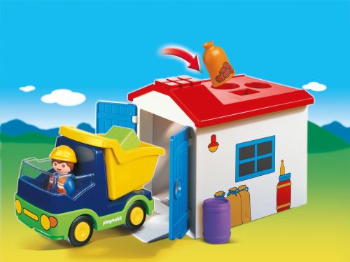 Playmobil 1.2.3 6759 Camion avec garage - Playmobil - Achat & prix