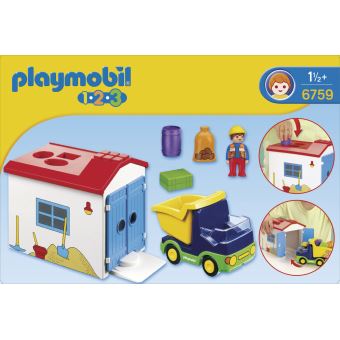 playmobil 1 2 3 camion poubelle