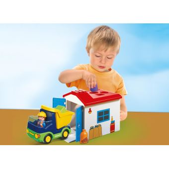 10€26 sur Playmobil 1.2.3 6759 Camion avec garage - Playmobil - Achat &  prix