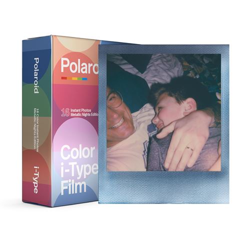 Papier photo instantané Polaroid Films couleurs pour appareils i-Type Metallic Nights Double Pack