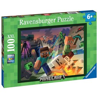 Puzzle 100 pièces XXL Ravensburger Monstres de Minecraft