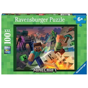 Puzzle 100 pièces XXL Ravensburger Monstres de Minecraft